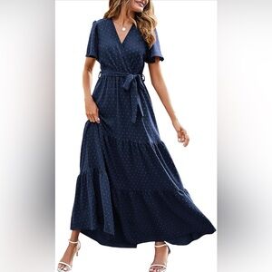 MASCOMODA Swiss Dot Maxi Dress